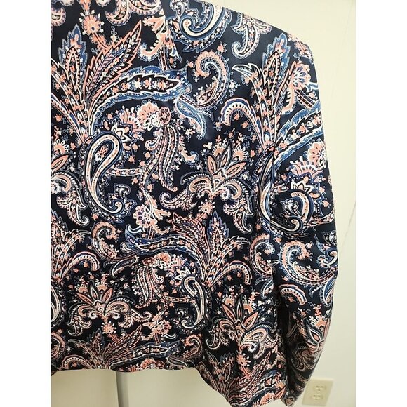 Pendleton Floral Paisley Open Front Jacket Size 16 - Picture 12 of 12